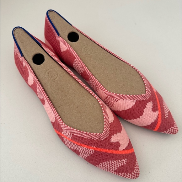 Rothy's Shoes - Rothy's Pink and Orange Geometric Flats